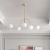 Geometric line molecular magic beans chandelier