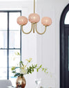 Cream Bauhaus Glass Chandelier