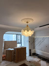 Cream Bubble Ball Chandelier