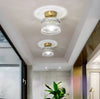 Copper glass corridor ceiling lamp