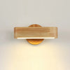 Solid wood LED wall light