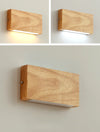 Japanese style LED solid wood wall lamp