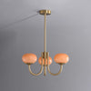 Cream Bauhaus Glass Chandelier