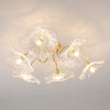 Retro creative lotus leaf ceiling lamp