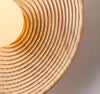 Vintage solid wood disc wall lamp