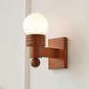 Medieval style solid wood ball wall lamp