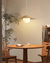 Cream style glass dining pendant light