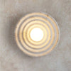 Nordic resin circle corrugated wall lamp