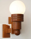 Medieval style solid wood ball wall lamp