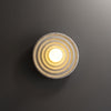 Nordic resin circle corrugated wall lamp