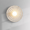 Nordic resin circle corrugated wall lamp