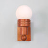 Medieval style solid wood ball wall lamp