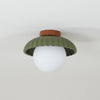 Creative round ball straw hat ceiling lamp