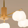 Solid wood cream style cotton chandelier