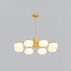 Solid wood cream style cotton chandelier