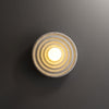 Nordic resin circle corrugated wall lamp