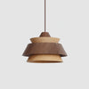 Vintage solid wood flying saucer chandelier