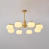 Solid wood cream style cotton chandelier