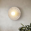 Nordic resin circle corrugated wall lamp