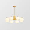 Solid wood cream style cotton chandelier