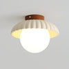 Creative round ball straw hat ceiling lamp