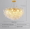 French light luxury glass living room chandelier