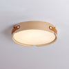 Japanese style solid wood round bedroom ceiling lamp