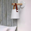 Nordic personalized leather belt bedroom wall lamp