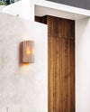 Japanese style yellow travertine stripe bedroom corridor wall lamp