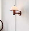 Solid Wood Mushroom Wall Lamp