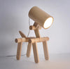 Japanese style log creative table lamp