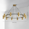 Retro golden wrought iron chandelier