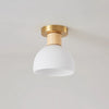 Cream style solid wood ceiling lamp