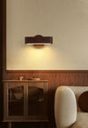 Solid wood LED wall light