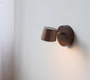 Rotatable bedroom solid wood wall lamp