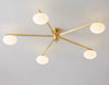 All-copper creative magic bean glass living room ceiling lamp