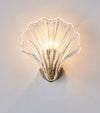 Brass Glass crystalShell Wall Light