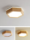 Creative solid wood LED ceiling lamp