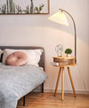 Retro solid wood floor lamp