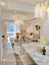 Creative golden tree branch crystal living room bedroom chandelier