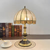 Retro full copper glass bedroom living room study table lamp