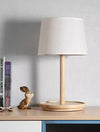 Japanese style solid wood bedside table lamp