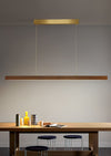 Walnut dining table pendant light