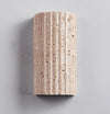 Japanese style yellow travertine stripe bedroom corridor wall lamp