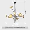 Creative golden trumpet chandelier