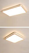 Solid wood LED ceiling light