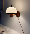 Solid Wood Mushroom Wall Lamp