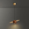 Walnut all copper bedside chandelier