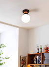 Japanese retro glass ball aisle ceiling lamp