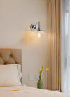 French retro glass bedroom bedside corridor wall lamp